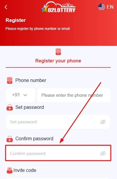 confirm the password you have set.webp